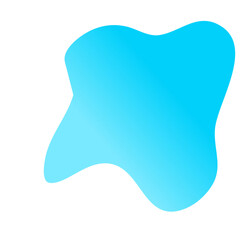 Blue Blob Gradient Shape