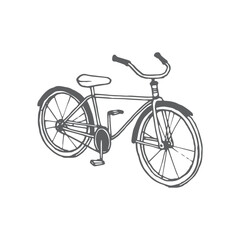 Fototapeta na wymiar Bicycle Handdrawn element, Bicycle illustration
