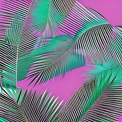 abstract background with palm fronds