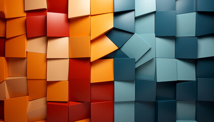 Fototapeta premium 3D Rendering - High Quality Gradient Colors and Abstract Swirling Shapes. Generative AI,