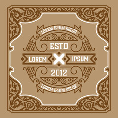 Western card with vintage style