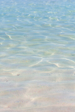 Beautiful shallow turquoise water on Elafonisi beach - Crete, Greece
