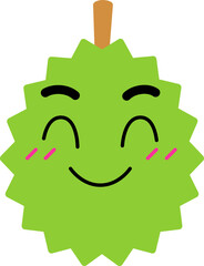 Durian Face Happy Blush Over Smile