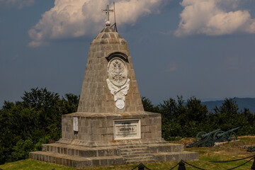 SHIPKA, BULGARIA - JULY 27, 2019: Monument to the Tsar Liberator on Shipka Peak, Bulgaria
