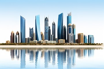 Abu Dhabi United Arab Emirates travel advertising. - obrazy, fototapety, plakaty