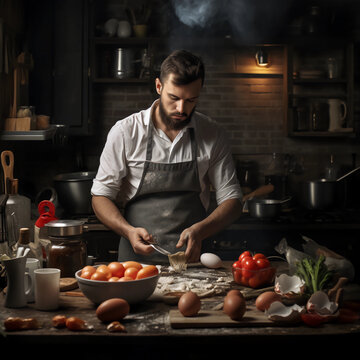 Master of Culinary Artistry: A Chef's Passion in the Kitchen