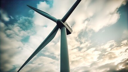 Wind turbine, sustainable energy source, eco friendly power generator. 