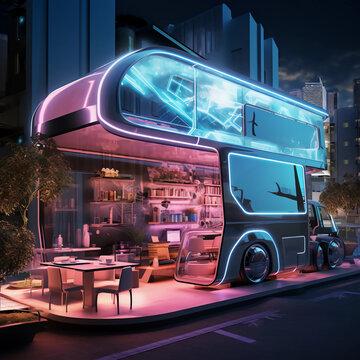 Beyond the Present: Futuristic Mobile Cafe of Tomorrow