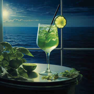 Seaside Sips: Mojito on the Open Sea