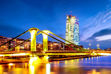 Fototapeta na wymiar Europäische Zentralbank, Frankfurt am Main, Deutschland 
