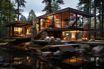 Modern Architecture in the woods