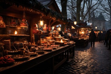 Christmas Market visualized on a professional Stockphoto