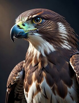 A full picture of a falcon strong and powerful