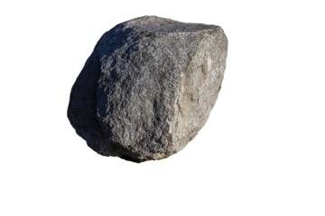 Sunlit grey boulder  with nice textures