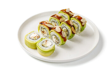 roll on white background for food delivery restaurant menu