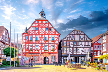 Fototapeta na wymiar Altstadt, Grünberg, Hessen, Deutschland 