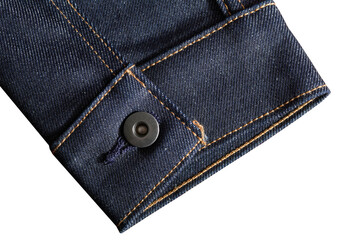 Close up of Denim Jacket Sleeve Cuff