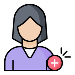 Add User Line Color Icon