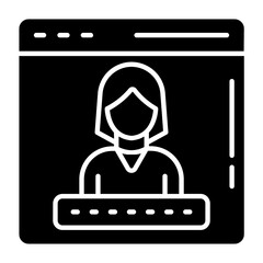 User Login Glyph Icon