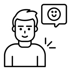 Good User Feedback Line Icon