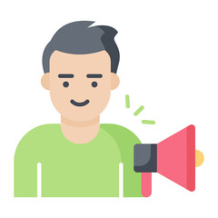 Promoter Flat Icon