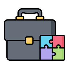 Business Solution Line Color Icon