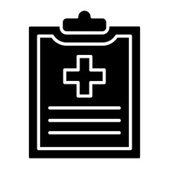 Obraz premium Health Report Glyph Icon