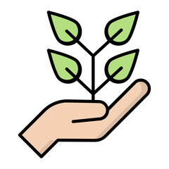 Eco Saving Line Color Icon