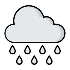 Rain Line Color Icon