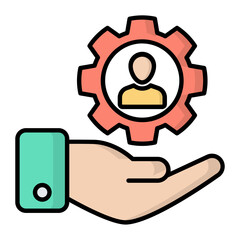 Human Resource Line Color Icon