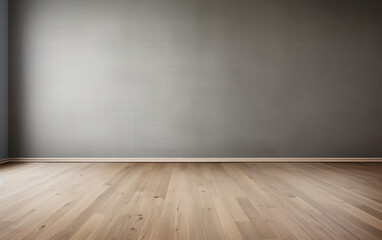 Empty room gray wall room with wooden floor 