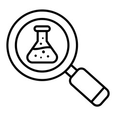 Scientific Research Line Icon