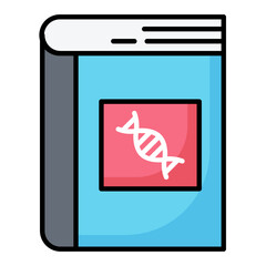 Gene Book Line Color Icon