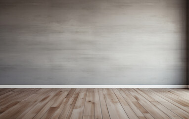 Empty room gray wall room with wooden floor