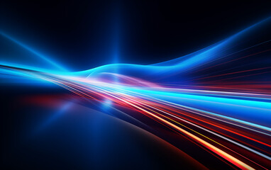 Flowing speed lines technology background