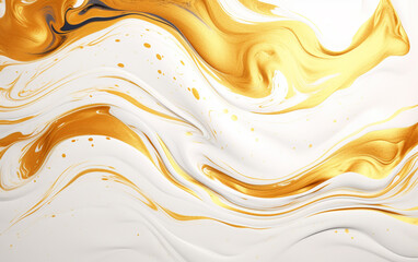 Obraz premium Realistic liquid marble background with gold