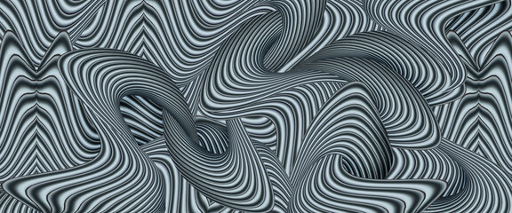 Abstract waves in parallel lines graphic art
