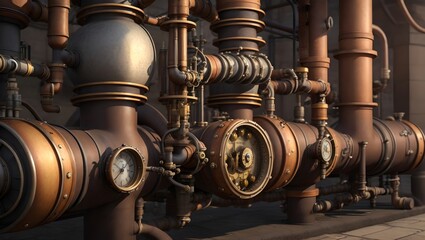 Obraz premium engine illustration generative ai