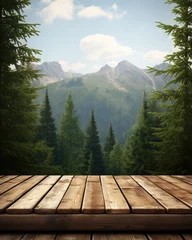 Tuinposter table in the mountains © Dinaaf