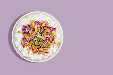 Asian Rice Bowl Dish Flash Food Photography