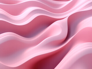 Obraz premium Artistic Elegance: Mesmerizing Three-Dimensional Pink Waves on Aesthetic Background