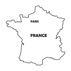 Obraz premium france map icon