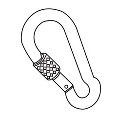 Carabiner mountain equipment icon