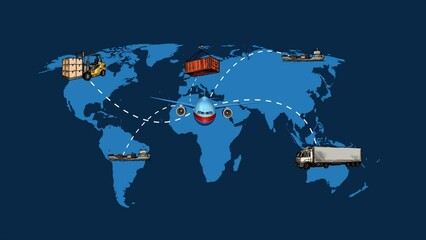 Worldwide Transport Concept Video - 2D Animated Video