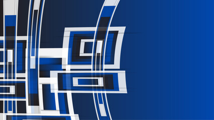 Blue white abstract geometric background