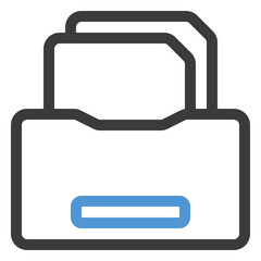 archive icon in color line style