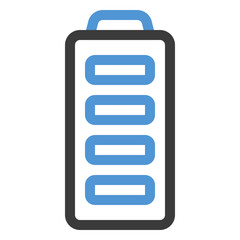 Fototapeta premium battery icon in color line style