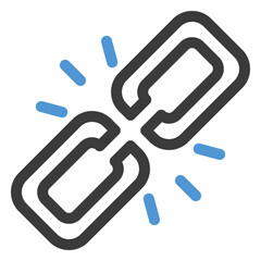broken link icon in color line style