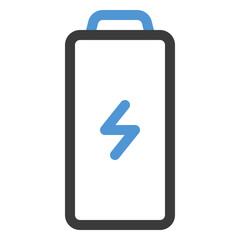 charge icon in color line style
