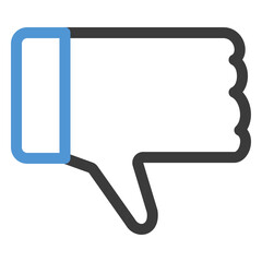 dislike icon in color line style